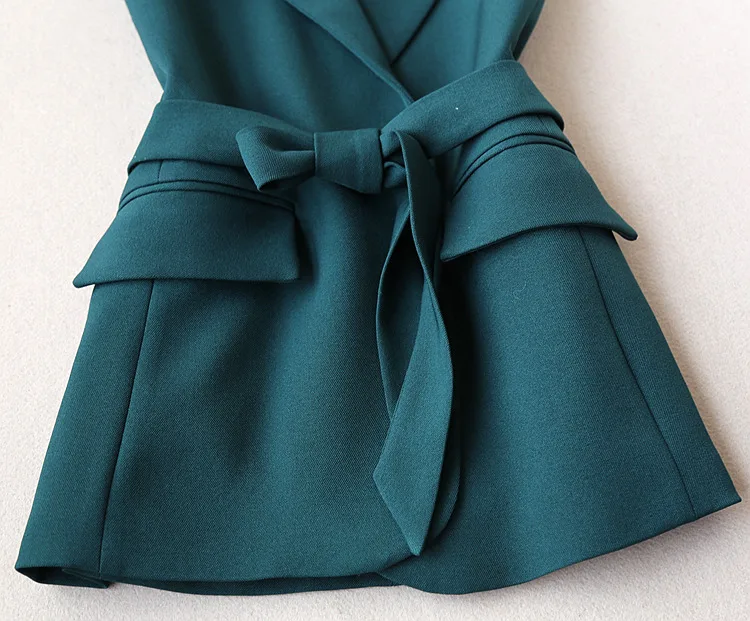 Брючные костюмы для женщин элегантный модный офисный Приталенный жилет без