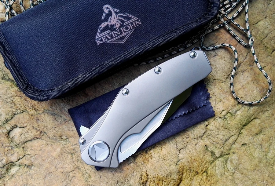 Кевин Джон матрица Керамический шарикоподшипник Флиппер папка S35VN лезвие TC4