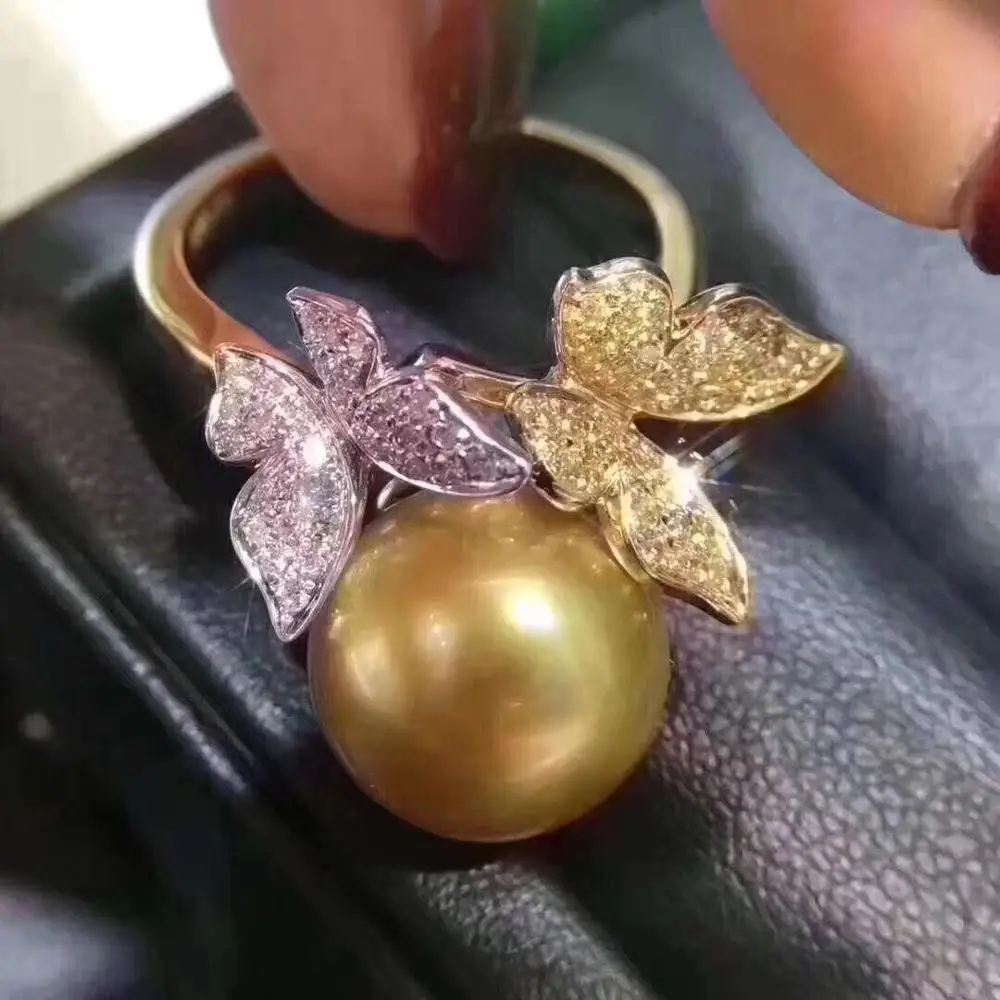 D321 жемчужное кольцо изящное ювелирное изделие серебро 925 пробы натуральный 10-11 мм