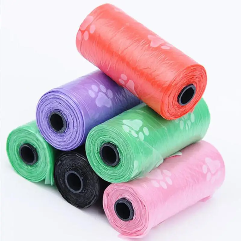 1 рулон пластиковые пакеты для мусора домашних животных|Лотки| |