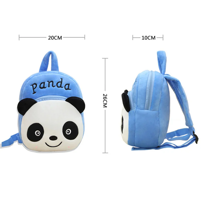 

Cute Toddlers Plush Zipper Backpack, Little Girls Boys Creative Cartoon Animal Rucksack Casual Kindergarten Schoolbag