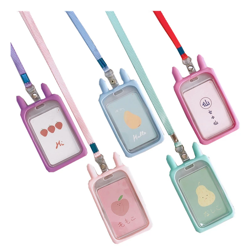 Силиконовый чехол для карт с изображением фруктов из мультфильма ремешок