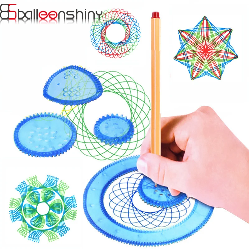 BalleenShiny, детские игрушки, трафареты для рукоделия, волшебные Скрапбукинг, картины для детей, набор игрушек для рисования, линейка, Ранние развивающие игрушки