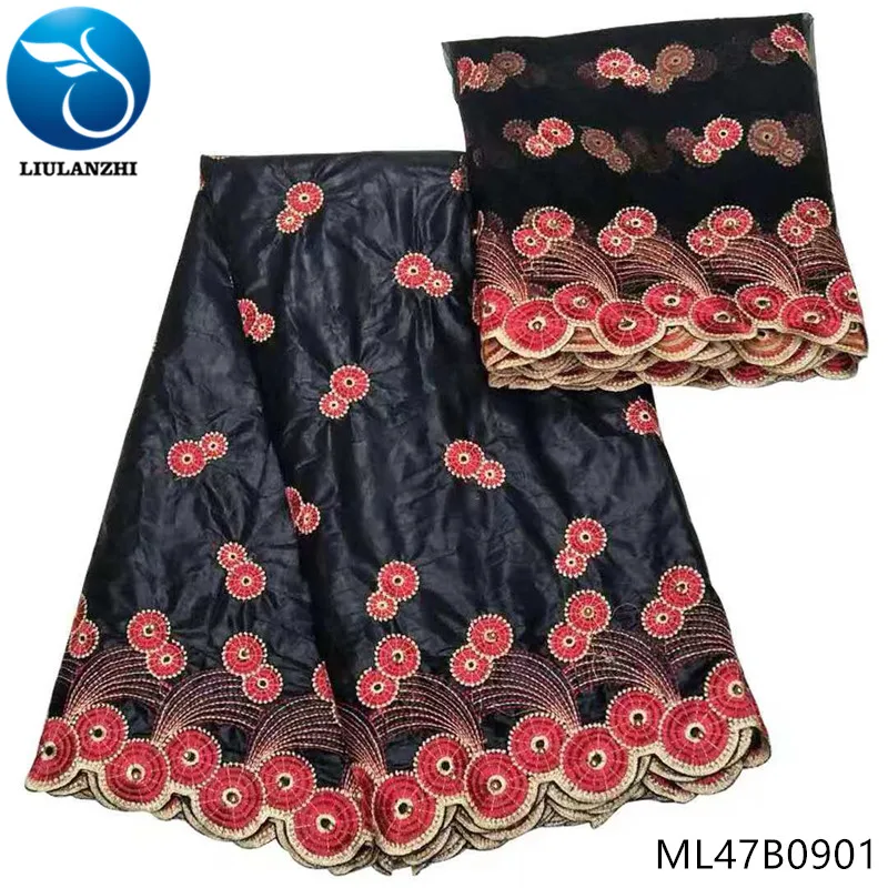 LIULANZHI хлопчатобумажная ткань розовая базин богатая Рождественская Ткань для