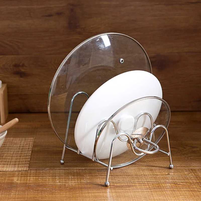 Держатель для крышки сковороды металлическая опорная рамка основание кастрюли