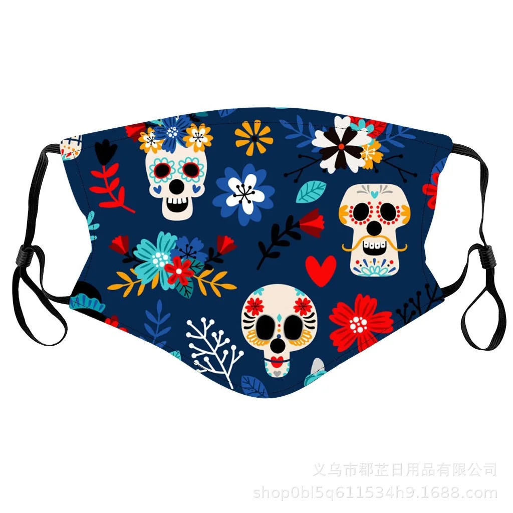 

Unisex Mask Proof Pollution Adjustable Windproof Reusable Halloween Printed Mask Protective Mask Mascarillas De Proteccion