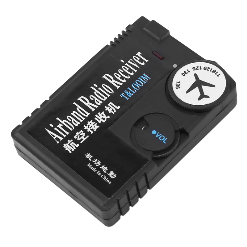 

118MHz-136MHz AAA Air Band Radio Receiver Airband Radio Receiver Aviation Band Receiver for Airport Ground