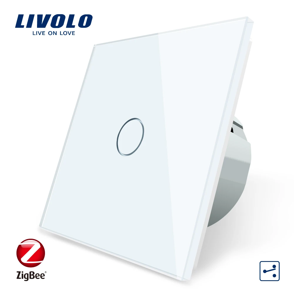 Livolo ZigBee Smart Wifi светильник переключатель Беспроводной интеллигентая (ый) автоматизации 1 Gang 2Way приложение