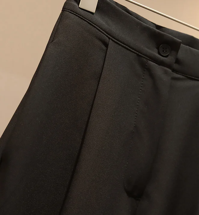 Элегантный брючный костюм женский летний офисный комплект большого размера плюс