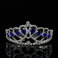hot selling crystal big crown wedding holiday headdress fashionable glass crown hair band accessories