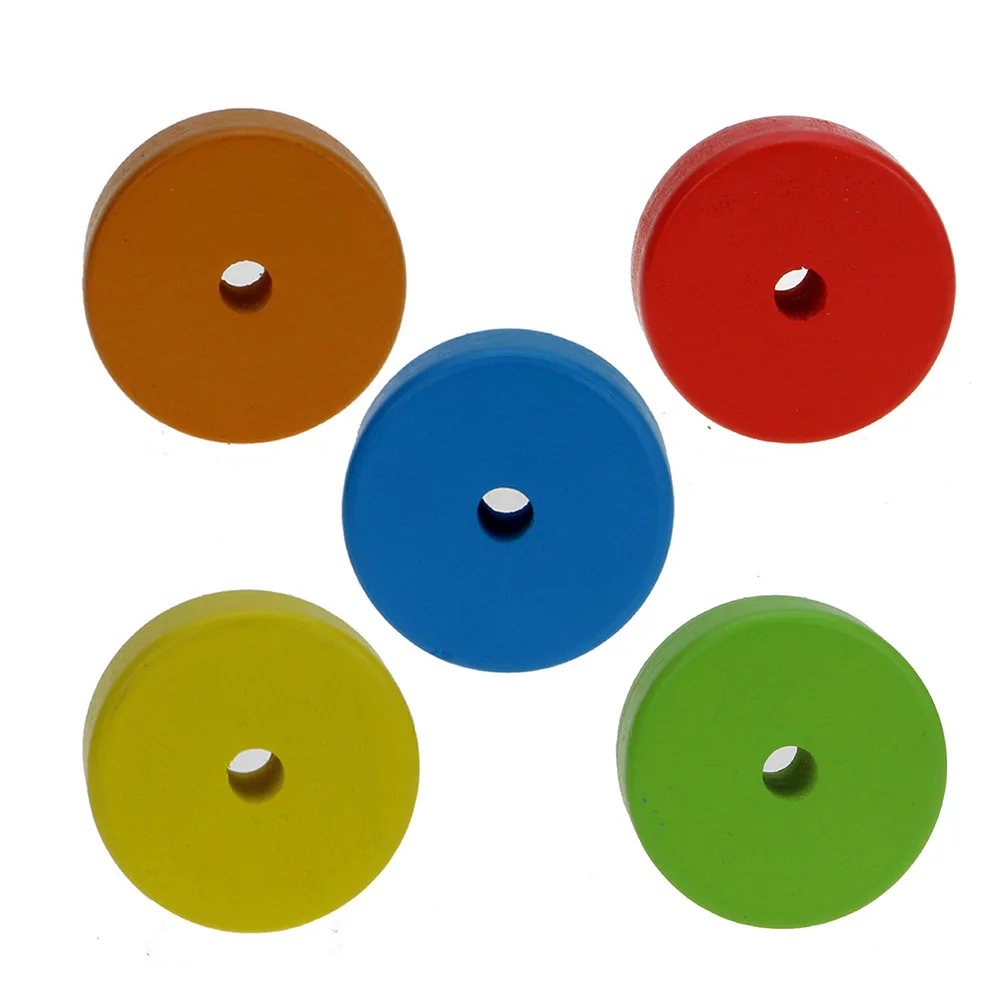 Деревянная детская игрушка радужного цвета медведь столкновенная башня Детская