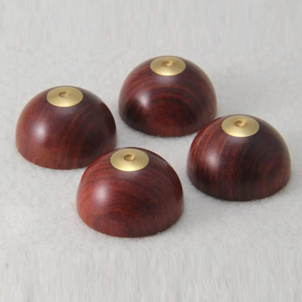 4PCS Rosewood speaker sound shock spikes nailed landline foot pads 23mm round self-adhesive | Электроника