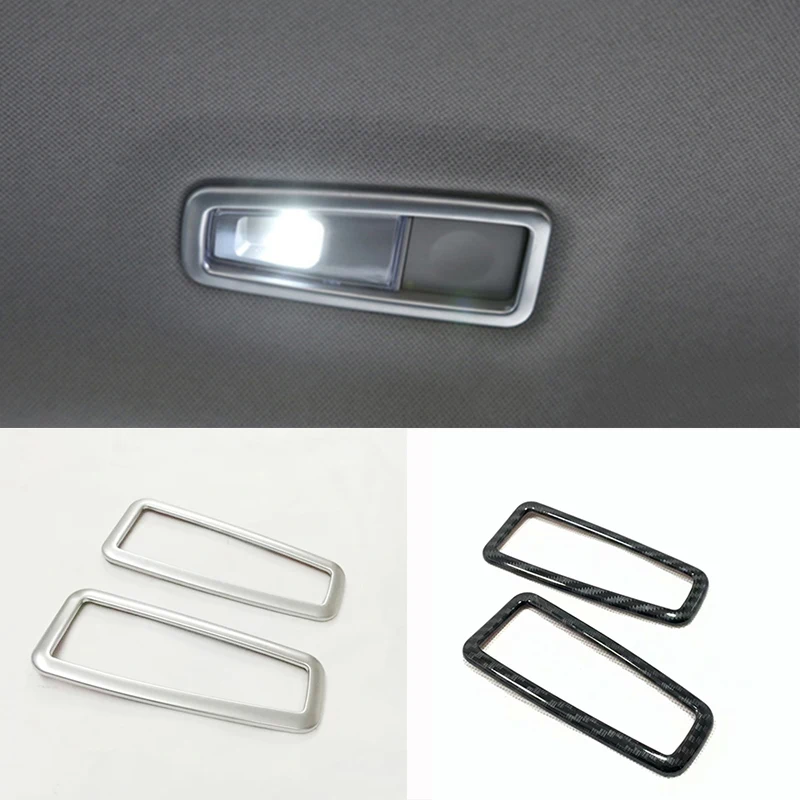 

For Hyundai Tucson 2016 17 18 2019 Accessories ABS Carbon fiber Car rear reading Lampshade Cover Trim Sticker Car Styling 2pcs