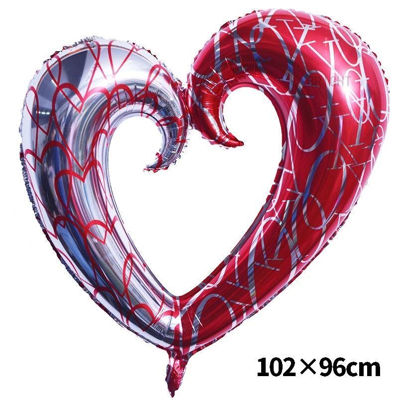 

jumbo size Heart-shaped Aluminum Balloons Colorful Wedding Birthday Party Balloons Add A Cheerful Atmosphere Decorations