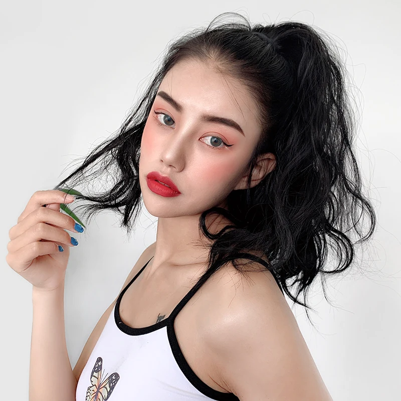 Парик из искусственных волос с хвостиком удлиненный синтетический конский