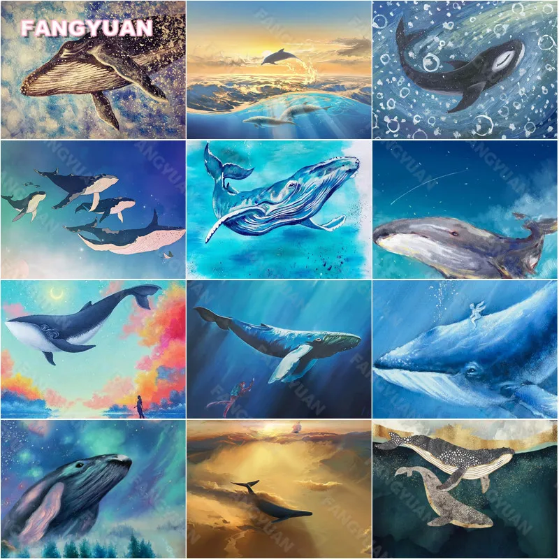 

Diamond Painting Oil Diamond Mosaic Paintings Dolphins In The Sea Full Square Drill Diamond Embroidery Handcraft Sale Home Decor