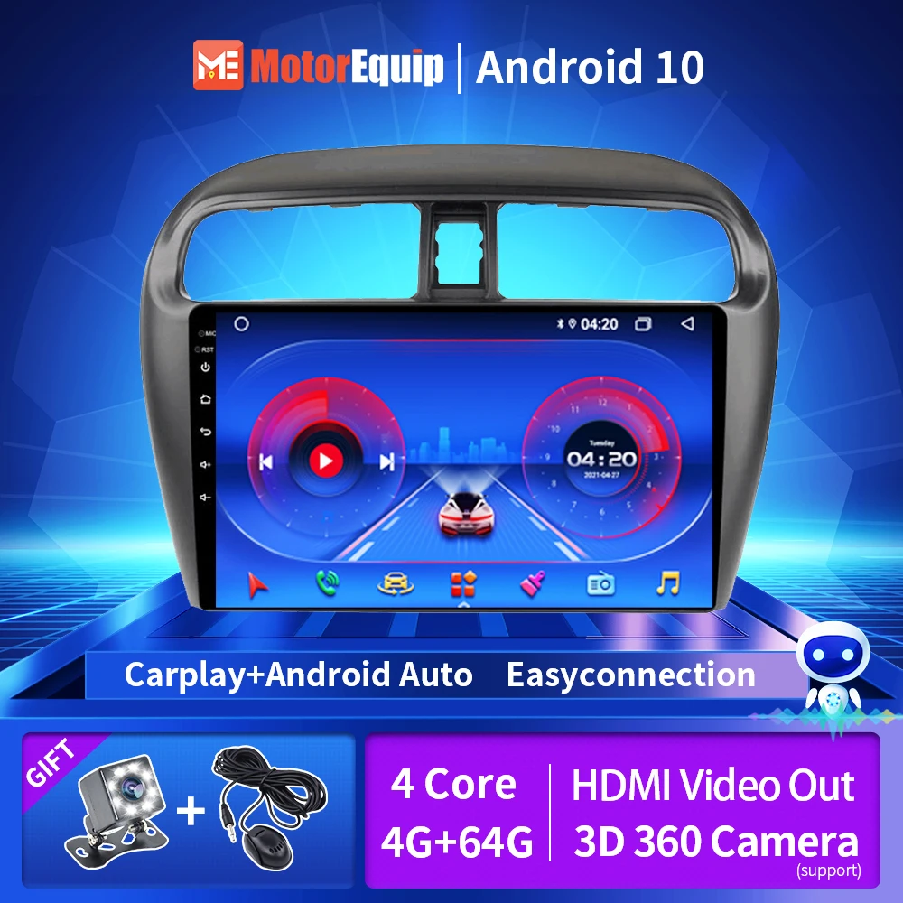 

Автомобильный радиоприемник для Mitsubishi Mirage Attrage 2012-2020, GPS-навигация, автомобильный радиоприемник на Android, 2 Din, мультимедийный плеер с Wi-Fi, Carplay