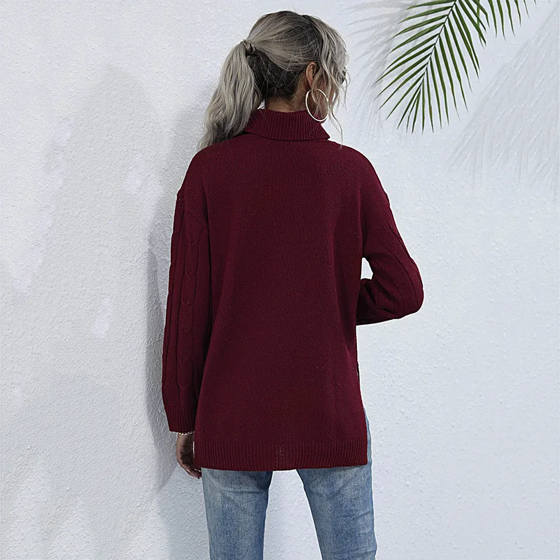 

Fashion Turtleneck Jumper Sweater Women Casual Autumn Winter Solid Inside Bottoming Pullovers Sweater Tops For Women 2021 New