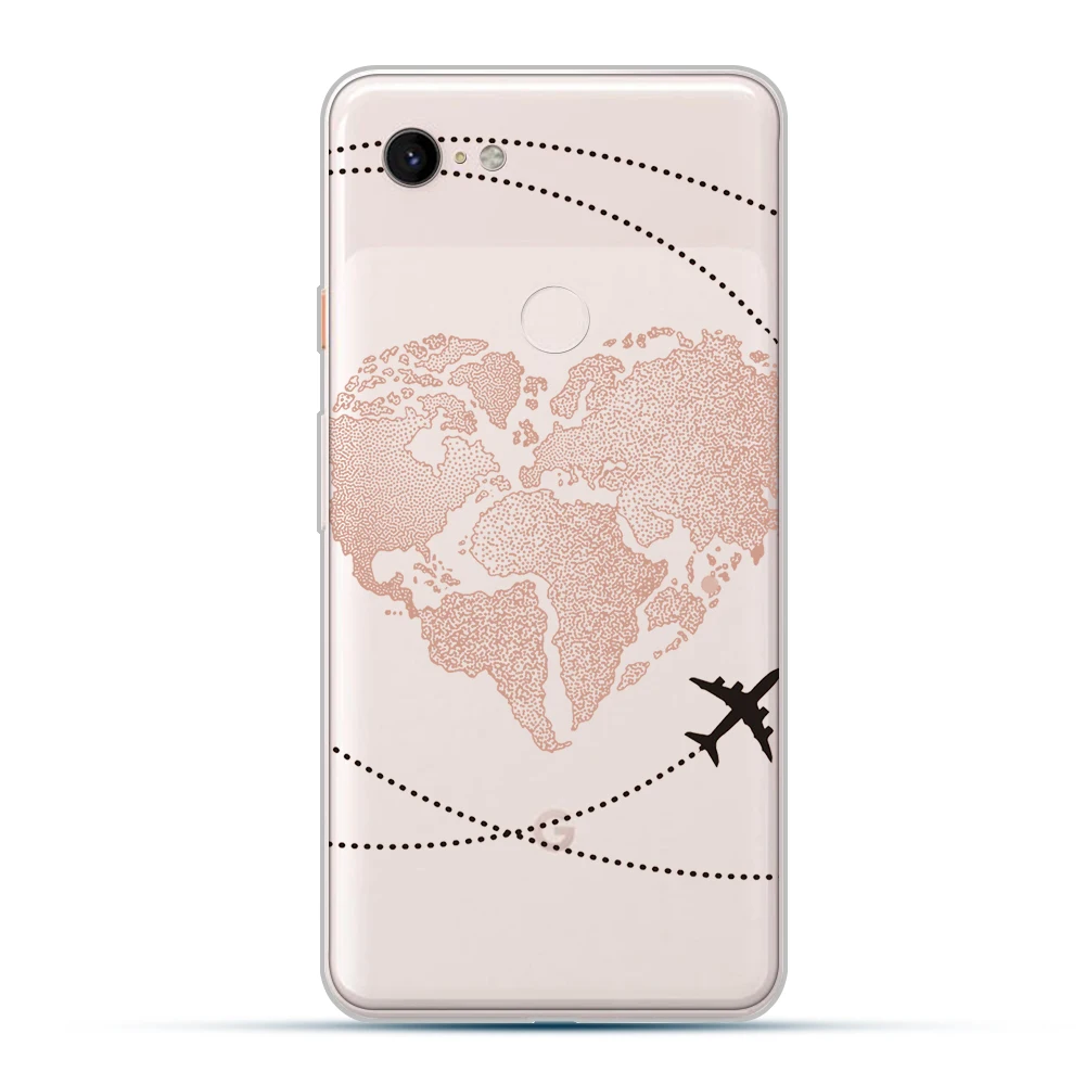 

ciciber Luxury Map Wanderlust Case for Google Pixel 5 4 3 2 XL Soft Silicone Cover for Google Pixel 4a 3a XL Funda Coque Shell