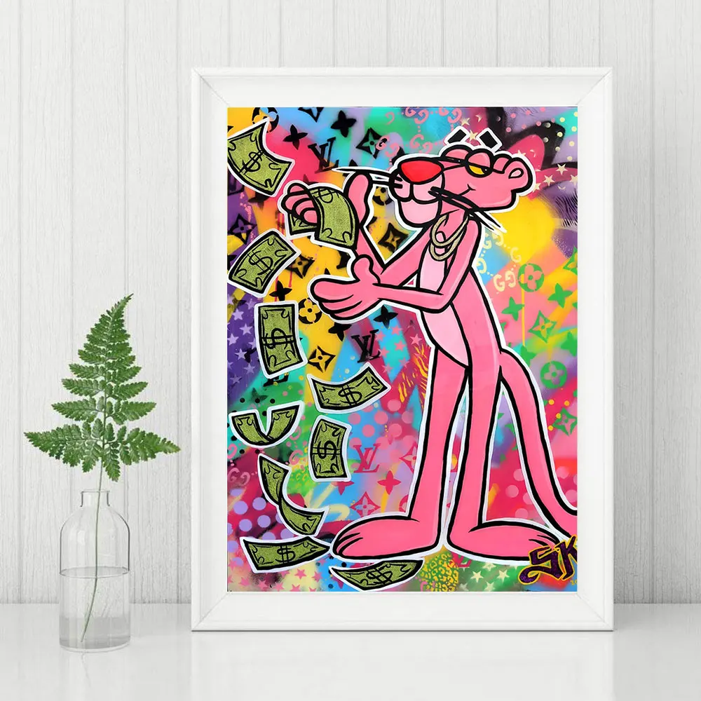 Алмазная живопись 5D сделай сам картина из аниме Розовая пантера искусство