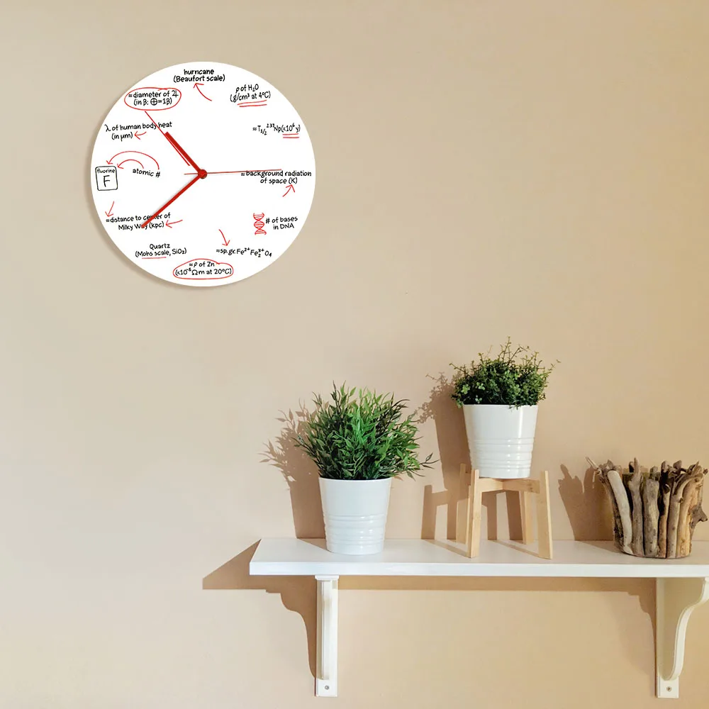 Математика наука настенные часы с математическим уравнением декоративные гиком