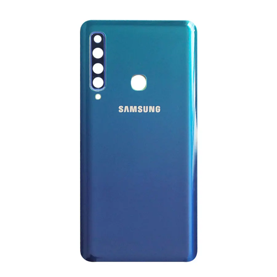 Чехол A9 для samsung Galaxy A9 Star Pro A9S A920 A920F, задняя крышка на батарейке, задняя крышка на дверь, запасная часть стекла - Цвет: With Lens Blue