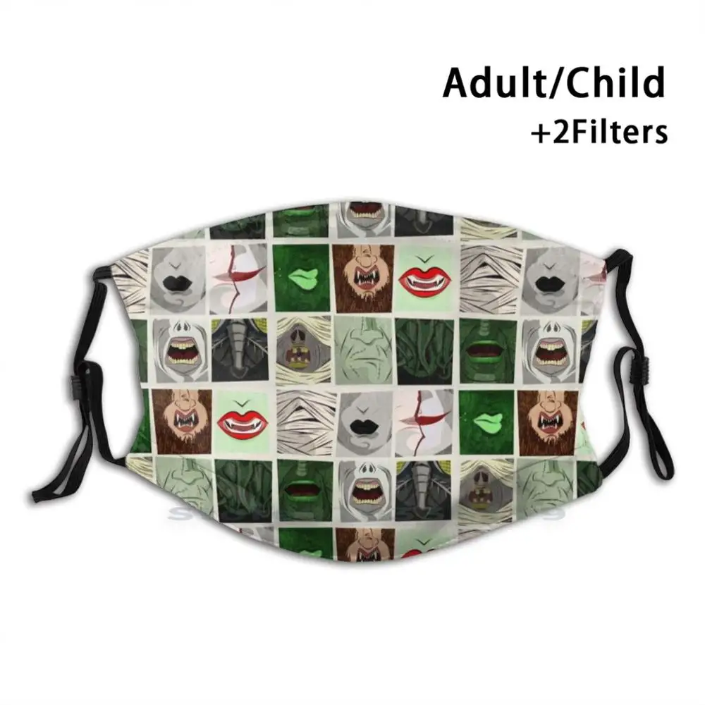 They'Re All Coming To Get You Print многоразовая маска Pm2.5 фильтр для лица дети горгон миф