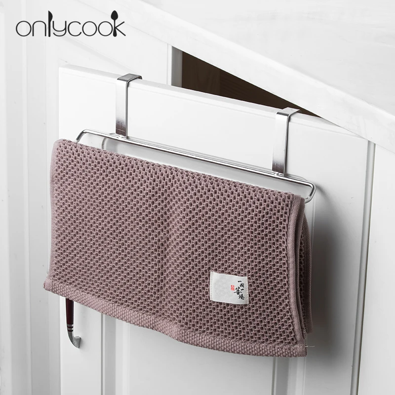 

Onlycook 304 stainless steel kitchen cabinet door, cloth rack, towel rack, hanging rack, cloth drying rack without punching