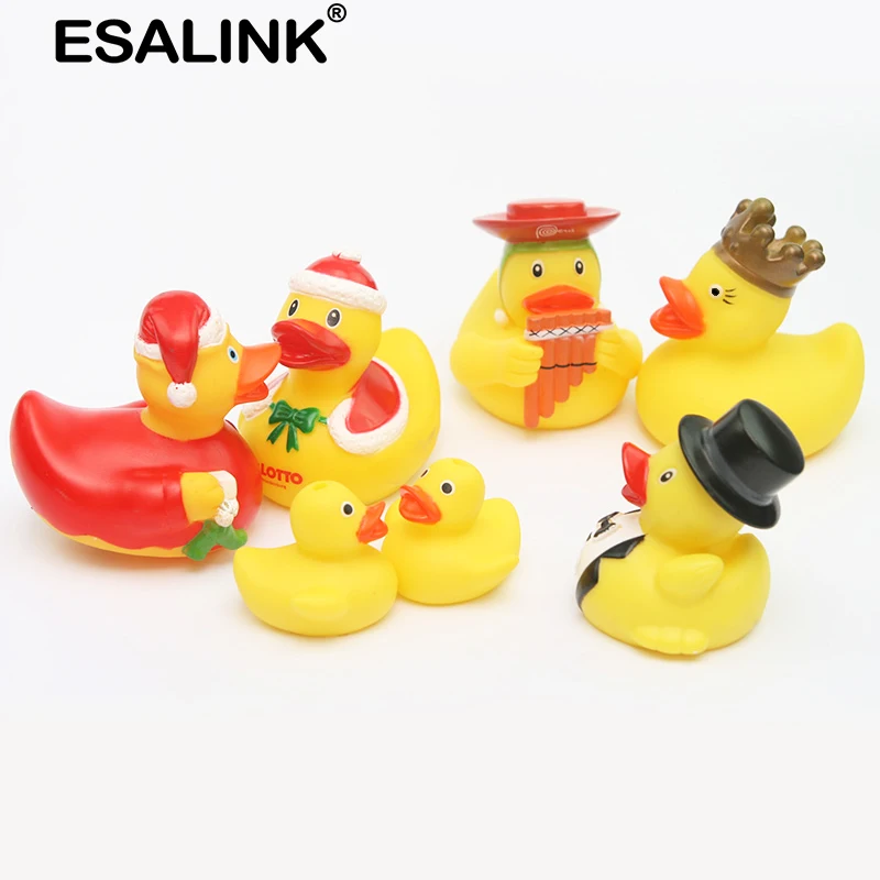 ESALINK 7 шт. игрушки для ванной резиновые 5 больших 2 маленьких комбинированных