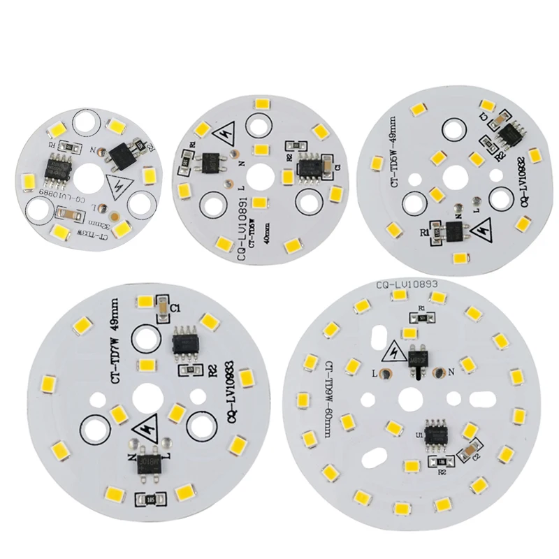 5 шт. новинка 220 В ~ 240 светодиодная плата SMD2835 3 Вт 7 9 12 интегрированный ic-драйвер