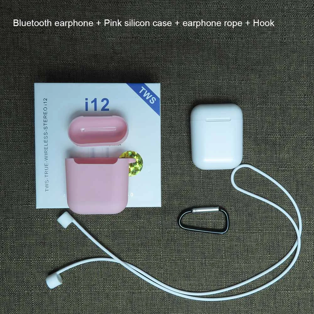 Pink tws i12 TWS i12 i9S Bluetooth наушники беспроводные наушники для Xiaomi Mi Apple Iphone huawei samsung - Цвет: Pink tws i12