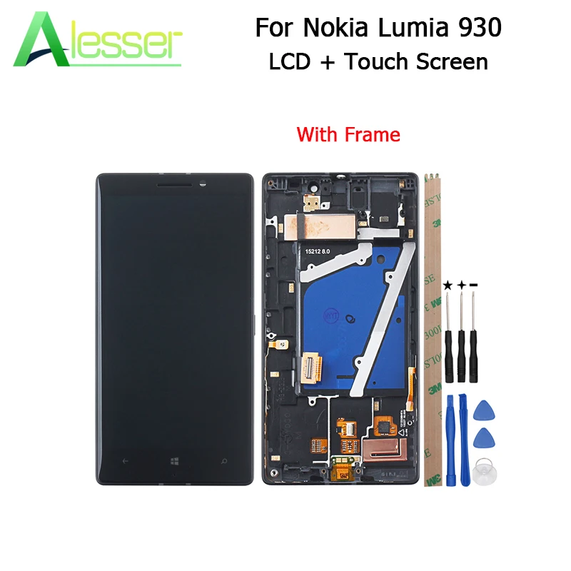 Alesser для Nokia Lumia 930 ЖК-дисплей и сенсорный экран с рамкой + Инструменты клей в сборе