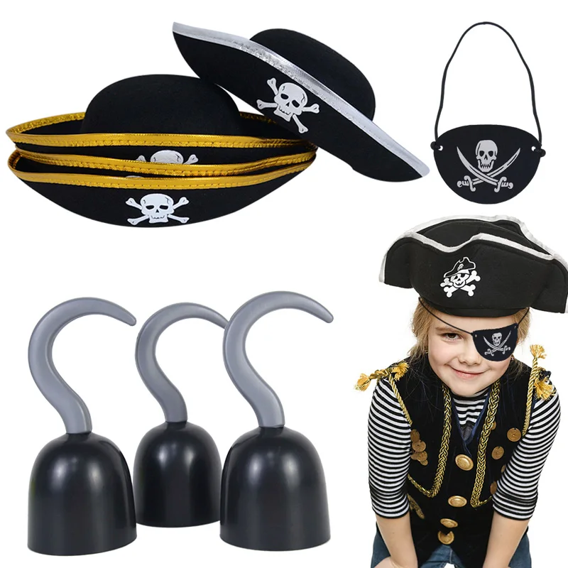 Déguisement de capitaine de Pirate pour Halloween  accessoires de déguisement  chapeau de Pirate