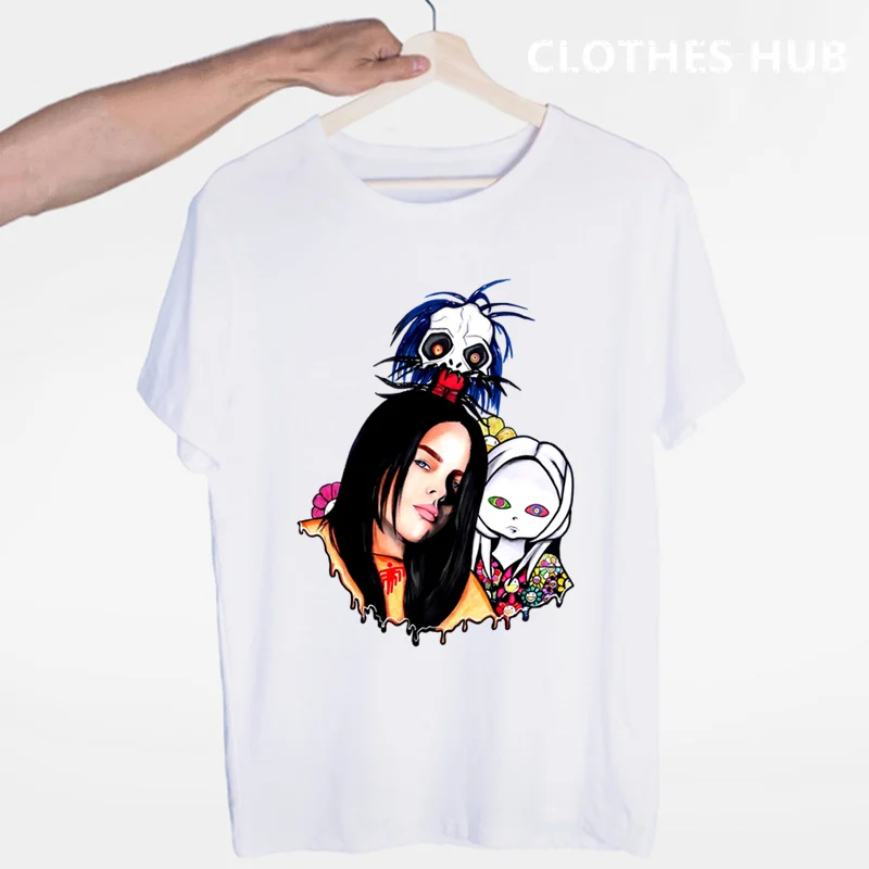 Billie Eilish футболка с круглым вырезом и короткими рукавами Летняя Повседневная модная футболка унисекс для мужчин и женщин