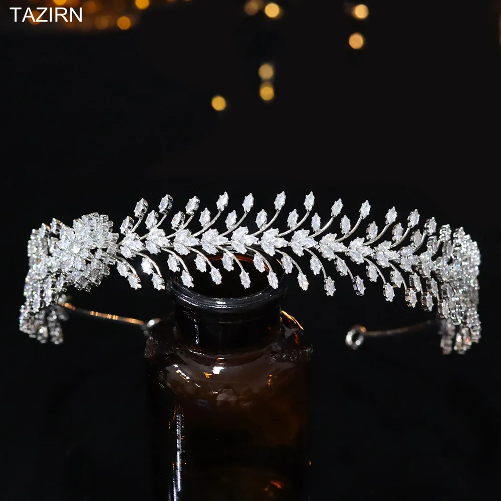 Уникальные тиары и короны из кубического циркония свадебные повязки на голову с