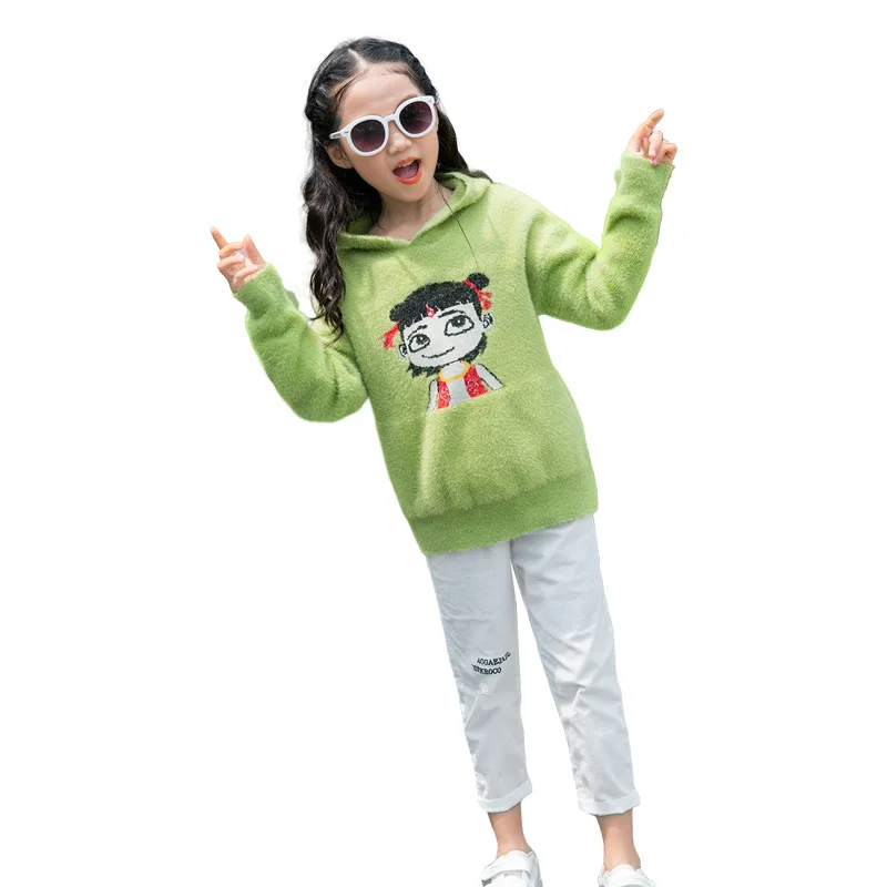 

New Fashion Chinese Cartoon Mother Daughter Son Family Matching Clothes Women Kids Baby Girl Sweater Shirt Tops Clothes Outfits