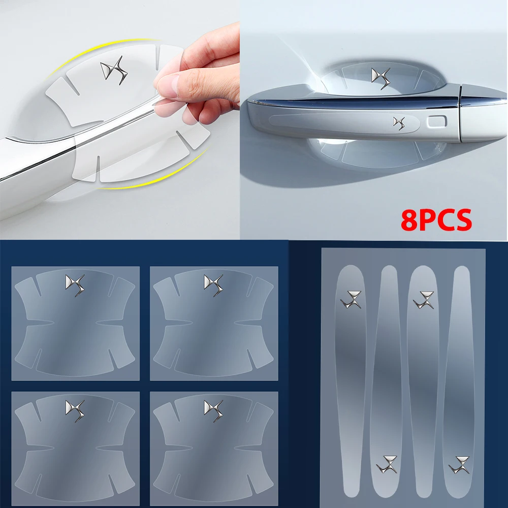 

Transparent Car Door Handle Cup Anti-Scratch Protection Sticker For Citroen DS C1 C3 C4 C4L C5 C6 VTS C-ELYSEE DS3 DS4 DS6 etc