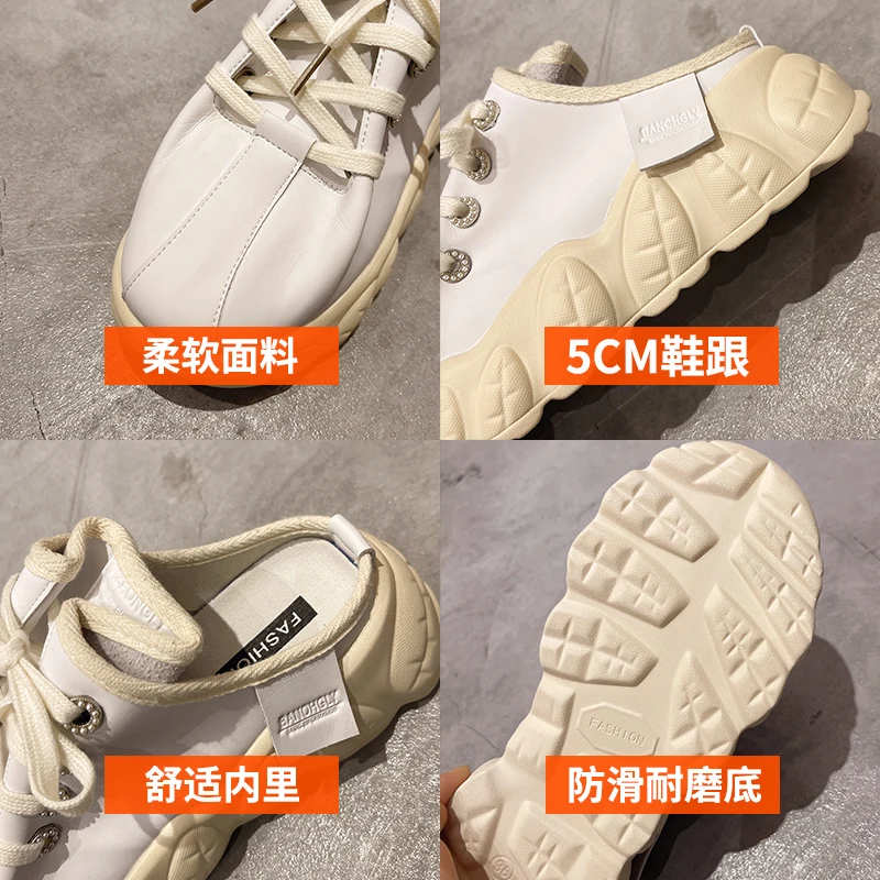 

Outside Sandals 2021 Summer Shoes Closed Toe Cross-Shoes Strappy Heels Muffins shoe Suit Female Beige Med Breathable Fashion Fl