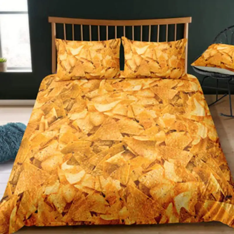 3Pcs 3D Hamburger Bedding Set 140x210cm/180x210c/172x218cm/135x200cm/200x229cm Quilt Cover Comforter Sets | Дом и сад