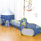 Палатка детская 3 в 1 Складная, портативный Детский космический корабль, палатка для детей, сухой бассейн, для шаров, игровой домик, Пляжная игрушка, подарок
