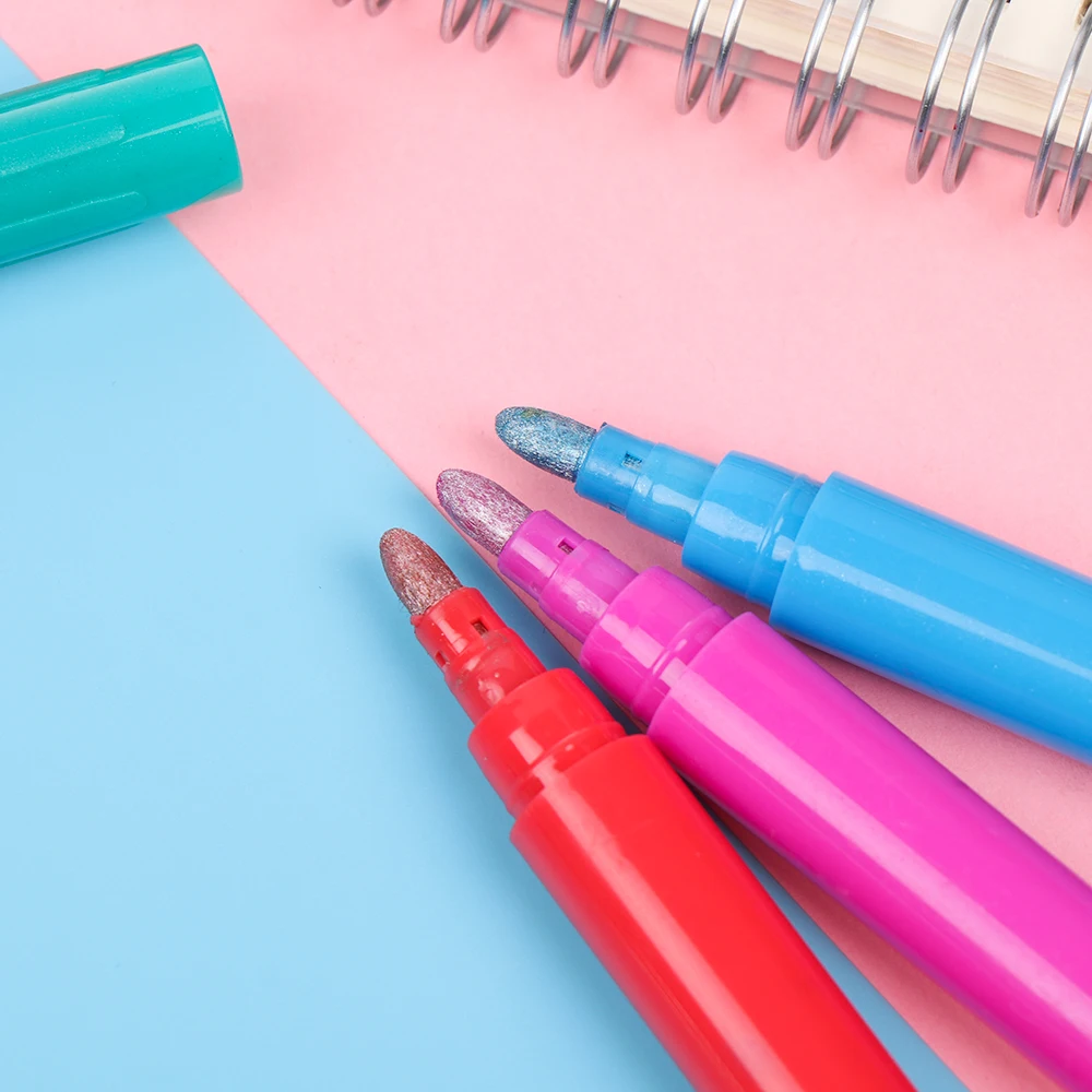 1 шт. нетоксичные чернила металлик ручки стеклянные Блестящий винный маркер для