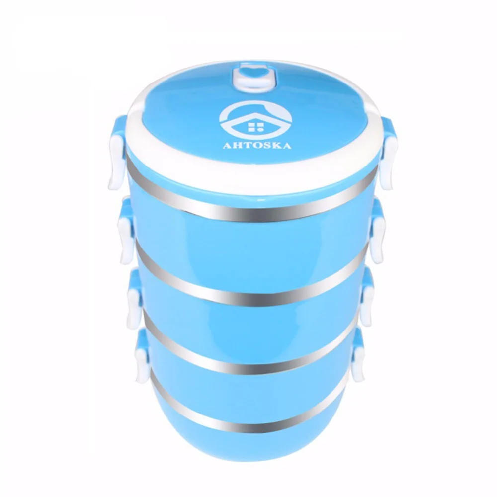 AHTOSKA четыре Слои Портативный PP и 304 Нержавеющая сталь Пластик контейнеры