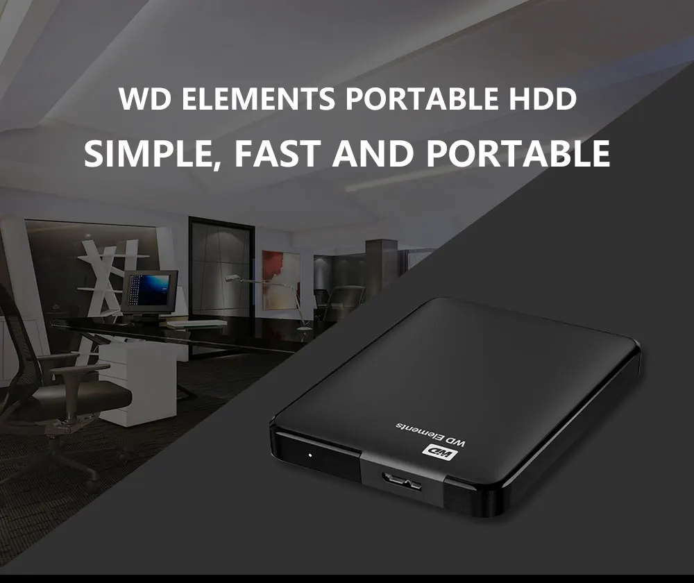 Western Digital Elements внешний HDD 1 ТБ 2 ТБ 4 ТБ USB 3,0 Портативный жесткий диск с кабелем HDD для портативных ПК