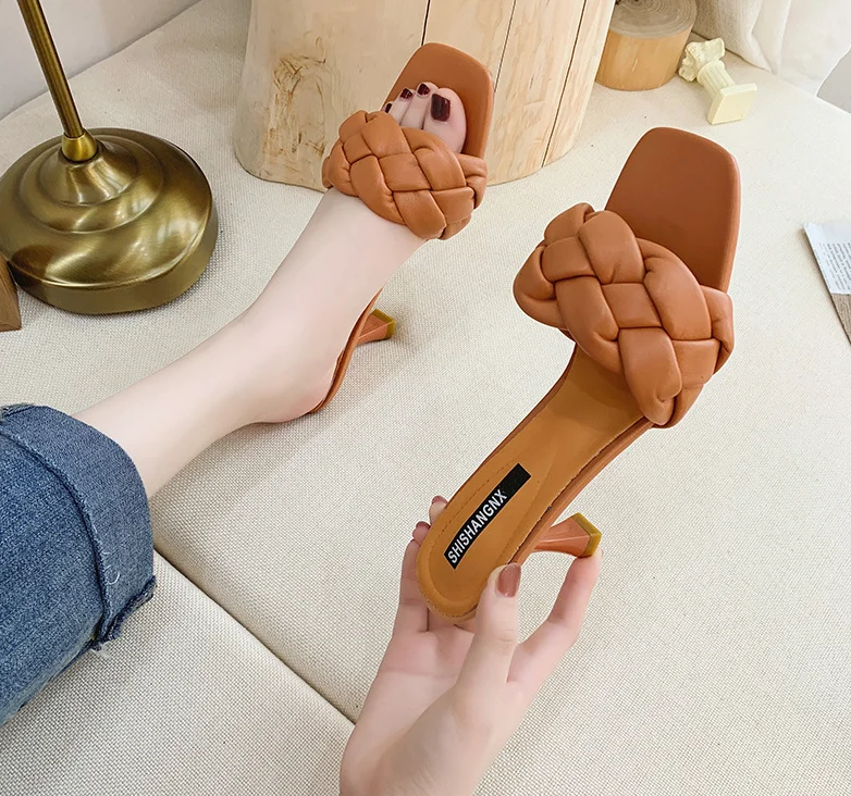 Сланцы женские с открытым носком пляжные сандалии Повседневные тапочки для