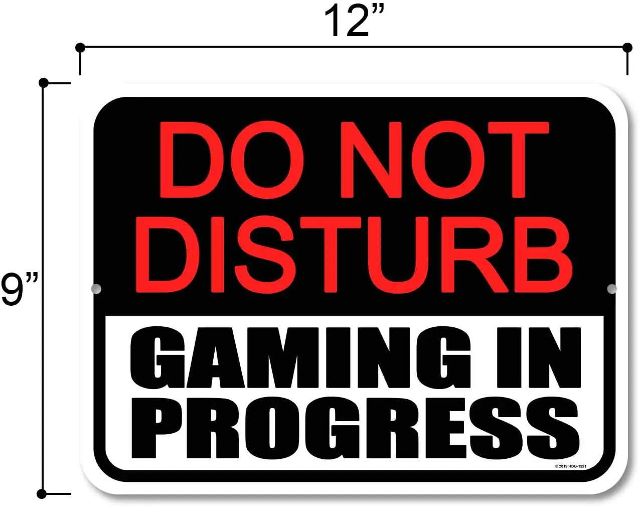 

Funny Signs, Do Not Disturb Gaming in Progress 9 inch by 12 inch Metal Aluminum Novelty Signs, Made in USA
