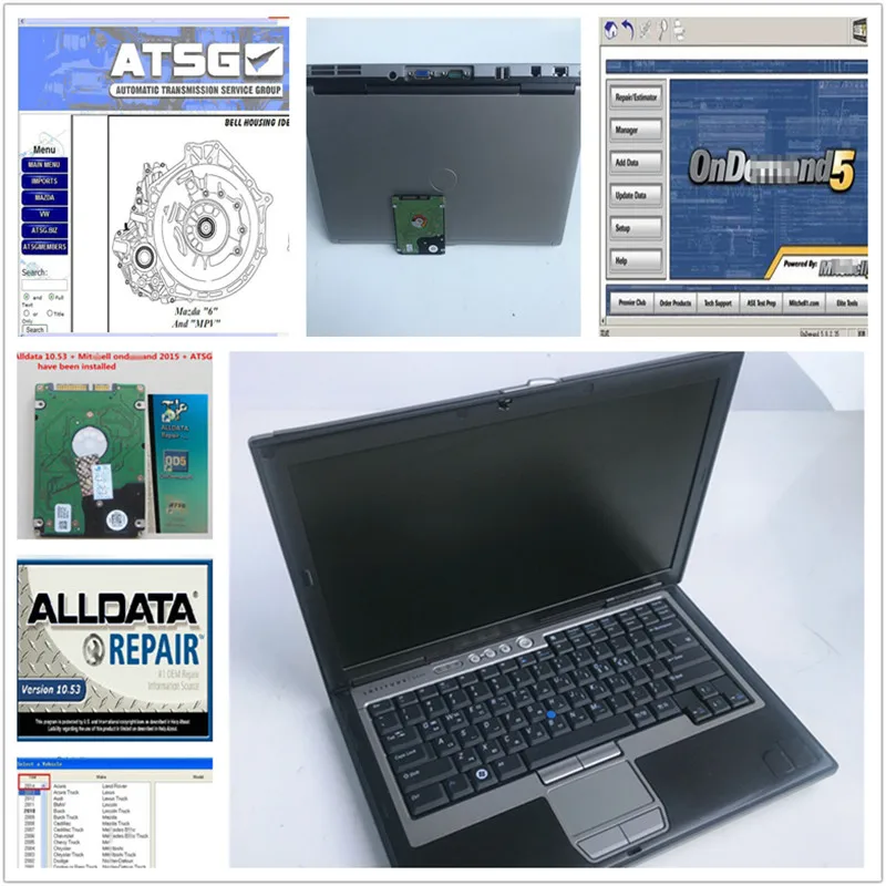 universal vehicle Auto Repair Software Alldata V10.53+Mitchell 2015 + ATSG in 1TB HDD used Laptop D630 4GB ram | Автомобили и