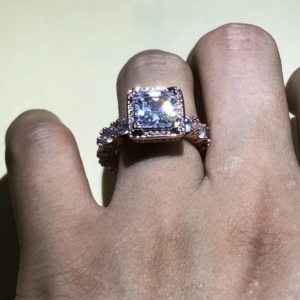 Женские обручальные кольца из серебра 925 пробы с искусственным