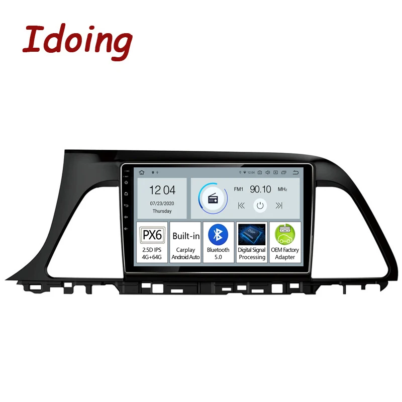 

Idoing 9 "PX6 Android автомобильный аудио Радио мультимедийный плеер для Hyundai Sonata 7 LF 9 2014-2017 GPS навигация Carplay Авто головное устройство