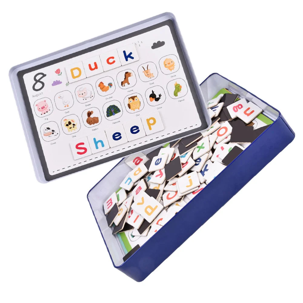 

1 Set English Wooden Jigsaw Letters Cognitive Puzzle Child Educational