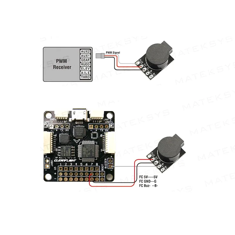 Устройство управления полетом Matek Lost Model Beeper 5 В Громкий зуммер Встроенный